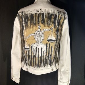 Hand painted denim jacket